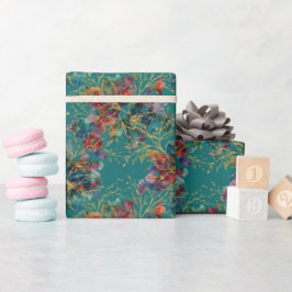 Djungelgrön Modern Flerfärgad med Falskt Glitter Presentpapper