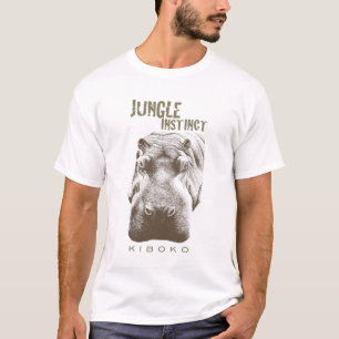 Djungeln Instinct™_Kiboko_hippo 2 tonar brunt Tee