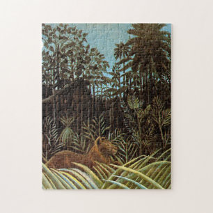 djungeln med lejona av Henri Rousseau Pussel