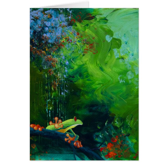 Djungeln regnar I Hälsningskort (Framsidan)