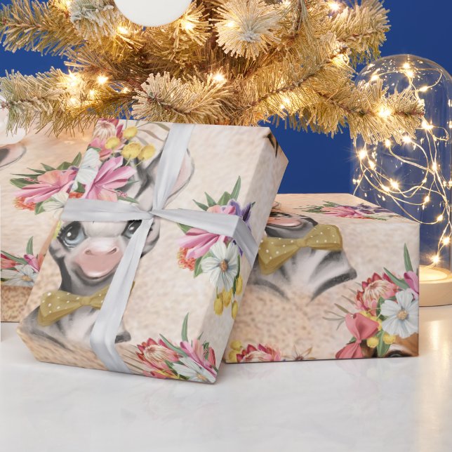 djungeln Safari wildon baby namn med djur avskurna Presentpapper (Helgdagar)