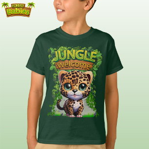 djungelns välkomna leopard vilda djur kattunge kit t shirt