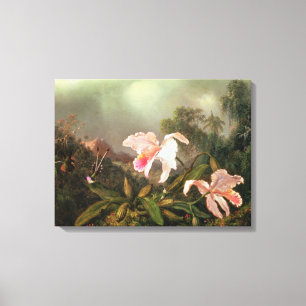 Djungelorchids och hummingbirds, 1872 canvastryck