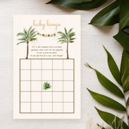 Djungelpalmbarn Bingo-spel Baby Shower