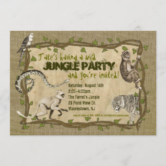 Djungelpartyinbjudan Inbjudningar