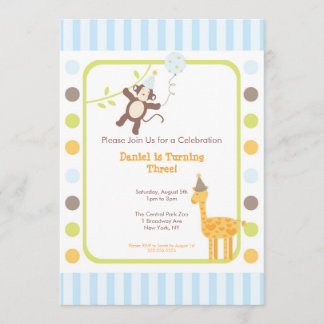 Djungelroligtfödelsedagsfest inbjudan