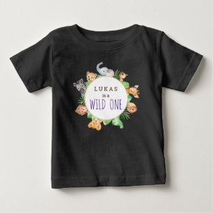 Djungelsafari 1-års födelsedagsfest Vilda Ettan T Shirt