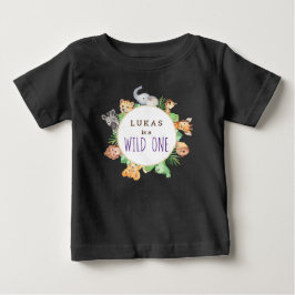 Djungelsafari 1-års födelsestemparty Vilda Ettan T Shirt