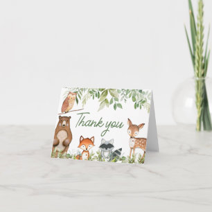 Djungelsafari Djur Baby Shower Tack Kort