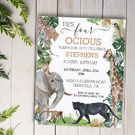 Djungelsafari Fjärde Födelsedag Svarta Pantern