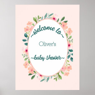 Djungelsafari Vild Baby Shower Poster