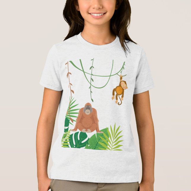 Djungeltema T-shirt för barn (Framsida)