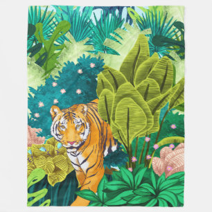 Djungeltiger Fleecefilt