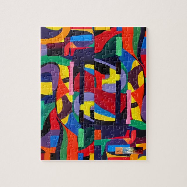 Djup Abstrakt Konst av Alicia McDaniel Fine Art Pussel (Vertikal)