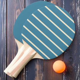 Djup Aqua Randig och enfärgad Pingisracket