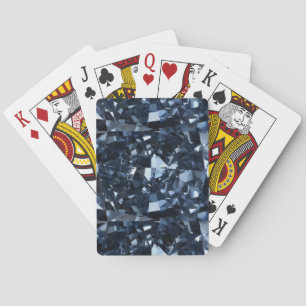 Djup blå diagonaleffekt spel kort