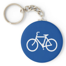 Djup blå och vit cykelkontur