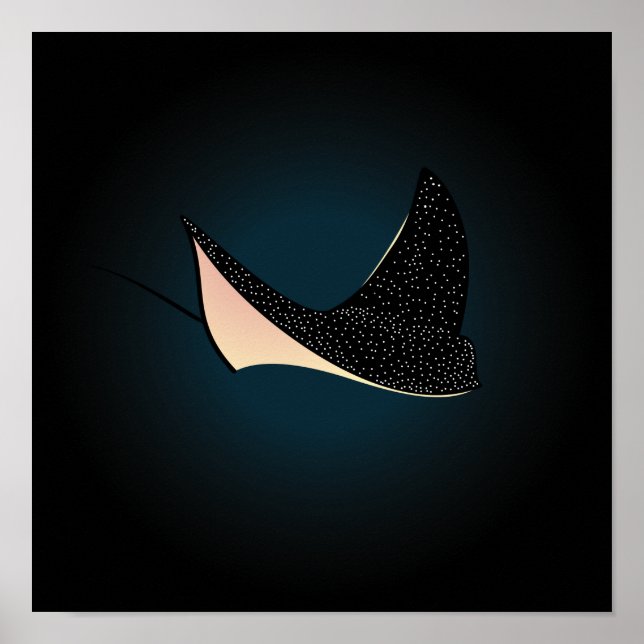 Djup blå undervattenshavshavshavshavsfisk poster (Framsidan)