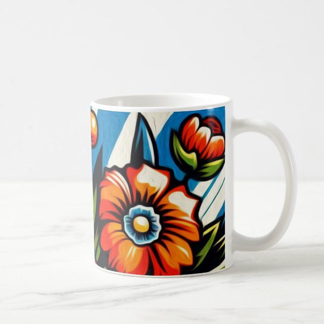 Djup Blomning Kaffemugg (Höger)