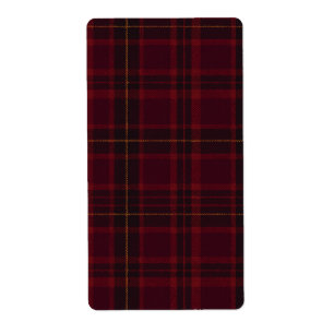 Djup burgunder svart Blackwatch Tartan-rutigt möns Fraktsedel