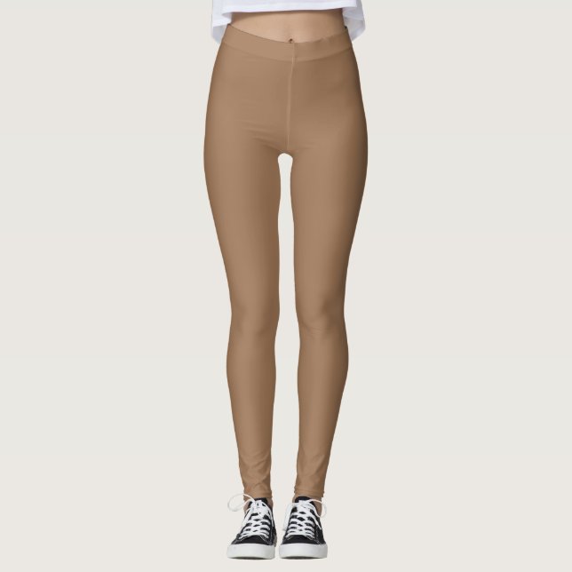 Djup Complexion Skin Tone Match Neutralt Brown Leggings (Framsida)