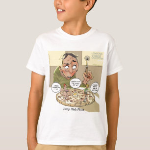 Djup Disk Pizza Roligt Filosofiskt Tee