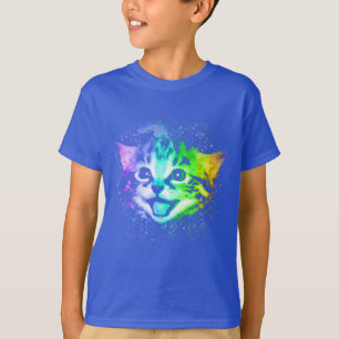 Djup galaxutrymmekattunge t-shirt