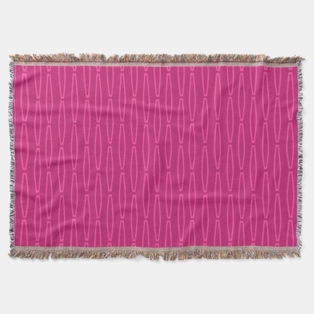 Djup geometrisk Rosa - upprepning Filt (Framsidan)