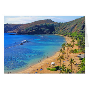 Djup Hanauma fjärd, Honolulu, Oahu Hälsningskort