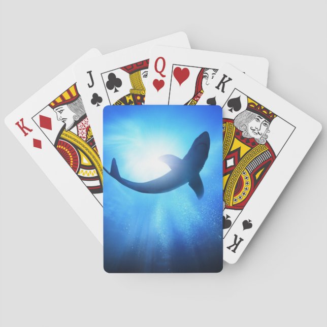 Djup havhajSilhouette Casinokort (Baksidan)