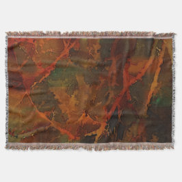 Djup höst - Rik - Jordad Abstrakt - fall Filt