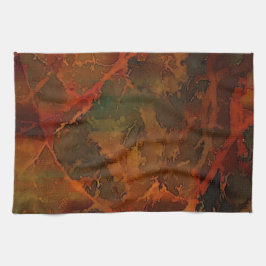 Djup höst - Rik - Jordad Abstrakt - fall Kökshandduk