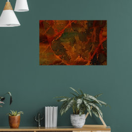 Djup höst - Rik - Jordad Abstrakt - fall Poster