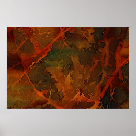 Djup höst - Rik - Jordad Abstrakt - fall Poster