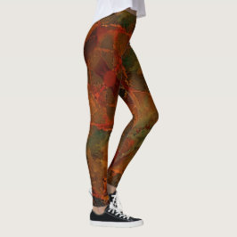 Djup Höst Rik Jordnära Abstrakt Höst Leggings