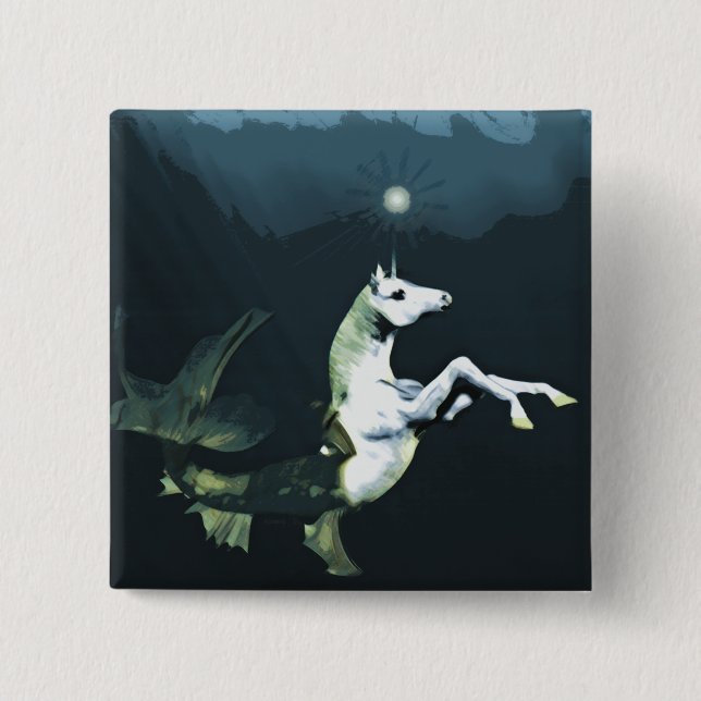 Djup i havsknappen knapp (Framsida)