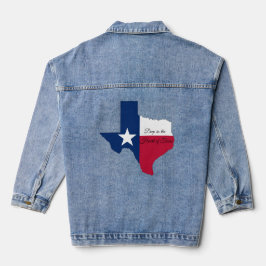 Djup i hjärtat på Texas flagga Denim Jacka