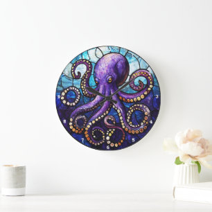 Djup i mystiska oktopus" - Hårda glashav Stor Klocka