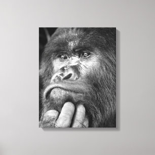 Djup i Though Gorilla Kanvastryck