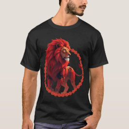 Djup karmosin glöd – Ödets brinnande lejon. T Shirt