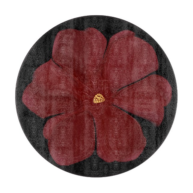 Djup karmosinröd Dyster blomning Glansig mörk Bota (Framsidan)