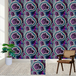Djup Lila Amethyst Geode Tile Mönster Kakelplatta