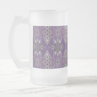 Djup Lila Art nouveau Deco Kaleidoscopic Fractal Frostat Ölglas