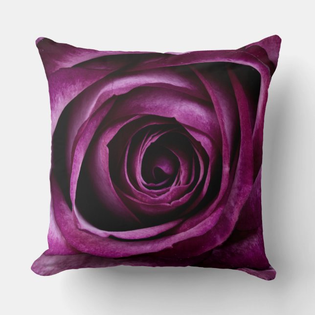 Djup lila blomma närbild kudde (Framsida)
