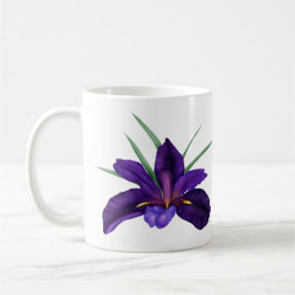 Djup Lila Bog Vatten Iris Illustration Kaffemugg