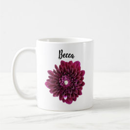 Djup Lila Dahlia Flower Personlig mugg