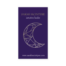 Djup Lila Guld Celestial Måne Psychic Healer