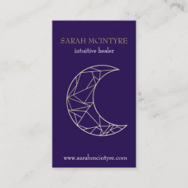 Djup Lila Guld Celestial Måne Psychic Healer