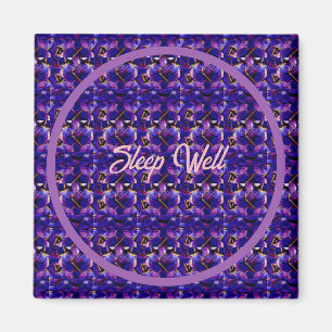 Djup Lila Lupine Flowers Closeup Magnet
