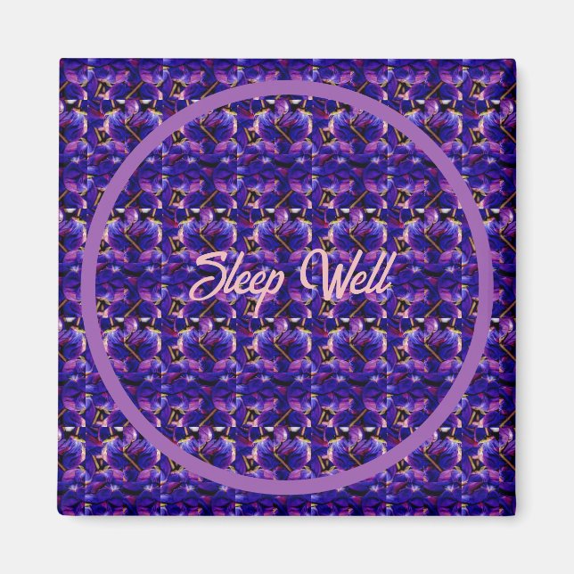 Djup Lila Lupine Flowers Closeup Magnet (Framsidan)